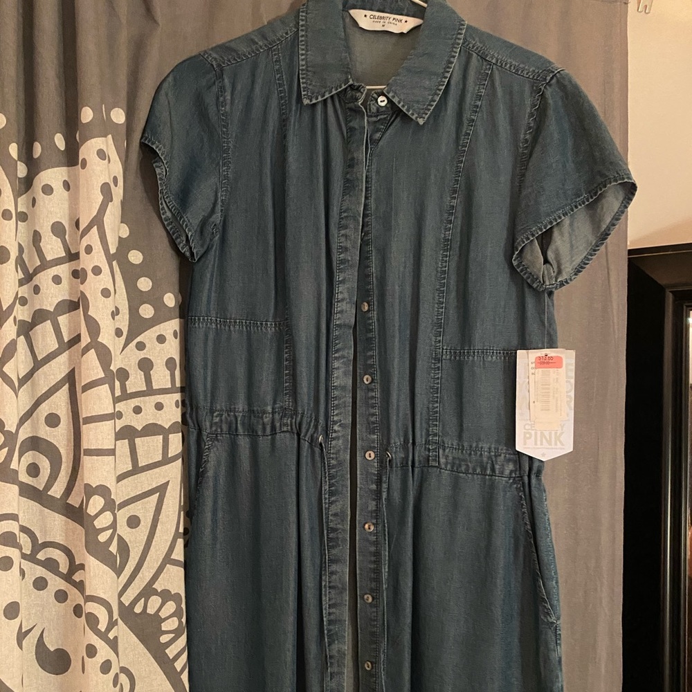 Celebrity Pink denim dress